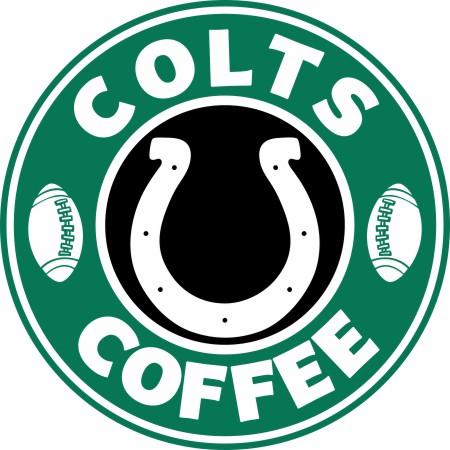 Indianapolis Colts starbucks coffee logo vinyl decal